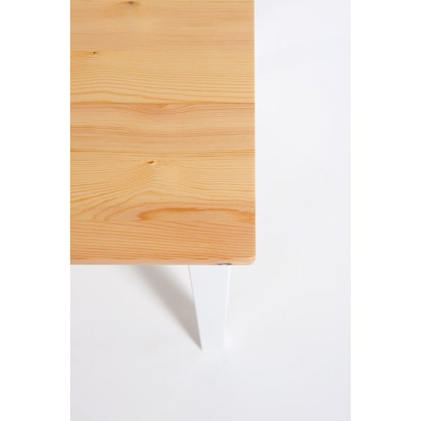 Baltos spalvos sulankstomas valgomojo stalas iš pušies medienos Bonami Essentials Brisbane, 120 (200) x 70 cm-image-3