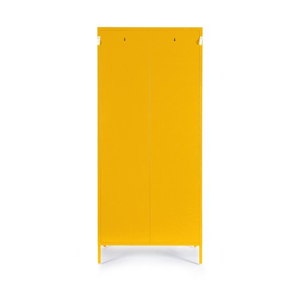 Geltonos spalvos iš metalo su užraktu spintelė 80x185x50 cm Cambridge – Yes Everyday-image-4