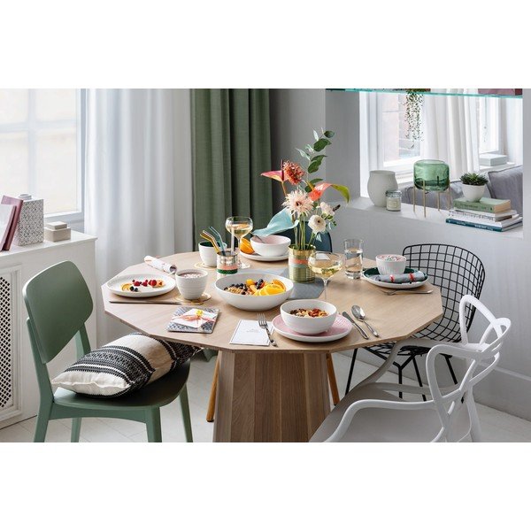 Balta ir rožinė porcelianinė lėkštė Villeroy & Boch Uni, ⌀ 24 cm-image-3