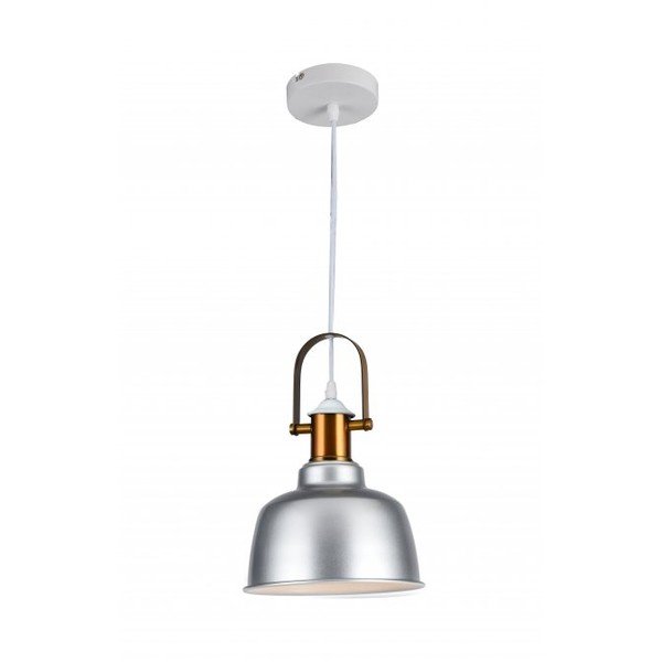 Kabantis šviestuvas sidabrinės spalvos ø 22 cm su metaliniu gaubtu Zenit – GTV