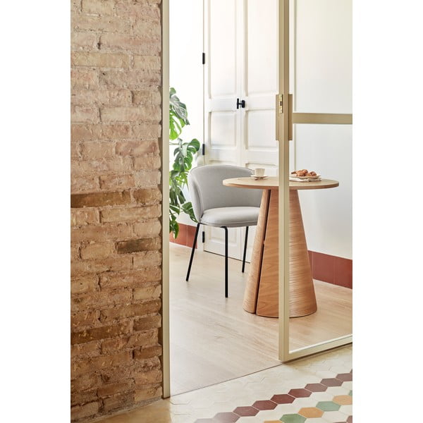 Apvalios formos valgomojo stalas natūralios spalvos iš ąžuolo ø 65 cm Cep – Teulat-image-1