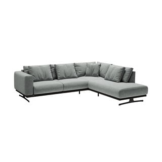 Šviesiai pilka kampinė sofa Devichy Caulus, dešinysis kampas
