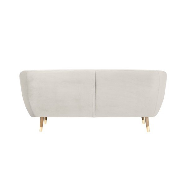 Kreminės spalvos aksominė sofa Mazzini Sofas Benito, 188 cm-image-4