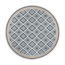 Geltonos spalvos/mėlynos spalvos apvalios formos lauko ir vidaus kilimas ø 160 cm Zia Trellis – Flair Rugs