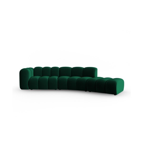 Kampinė sofa tamsiai žalios spalvos (su kairiuoju kampu) Lupine – Micadoni Home