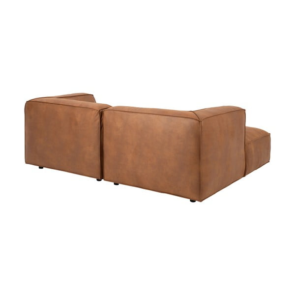 Kampinė sofa konjako rudos spalvos iš dirbtinės odos (su kairiuoju kampu) Fairfield Kentucky – Bonami Selection-image-4