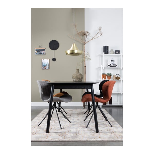 Juodas prailginamas valgomojo stalas Zuiver Glimps, 120 x 80 cm-image-1