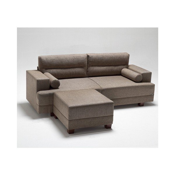 Ruda sofa su otomanu Balcab Home Ivett