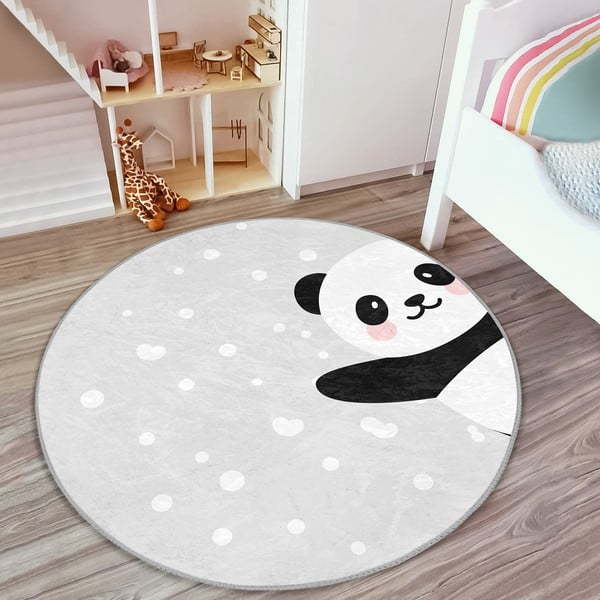 Vaikiškas kilimas šviesiai pilkos spalvos ø 120 cm Comfort – Mila Home-image-2