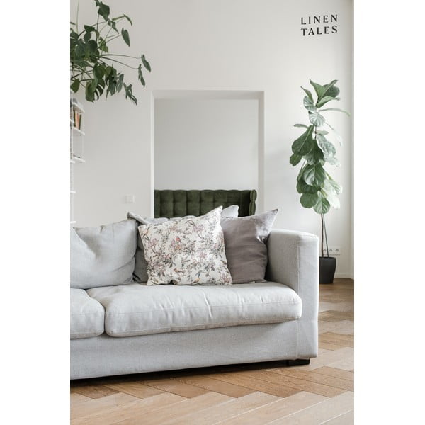 Pelenų pilkos spalvos lininis užvalkalas Linen Tales, 45 x 45 cm-image-1