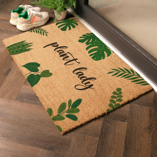 Iš kokoso pluošto grindų kilimėlis 40x60 cm Plant Lady – Artsy Doormats-image-1