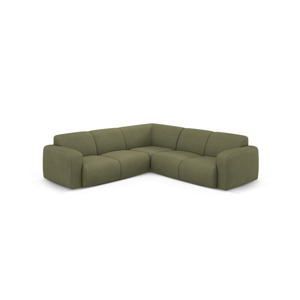 Kampinė sofa šviesiai žalios spalvos (kintama/„L“ formos) Molino – Micadoni Home