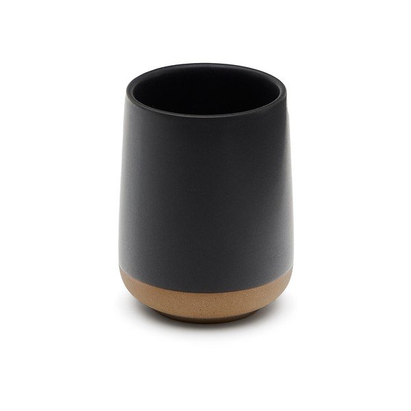 Tamsiai pilkos spalvos iš keramikos dantų šepetėlio indas Silma – Kave Home-image-2