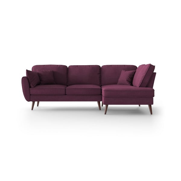 Violetinė kampinė sofa My Pop Design Auteuil, dešinysis kampas