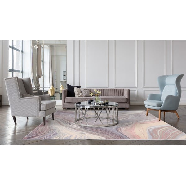 Kilimas iš vilnos pilkos spalvos 133x180 cm Agate – Agnella-image-1