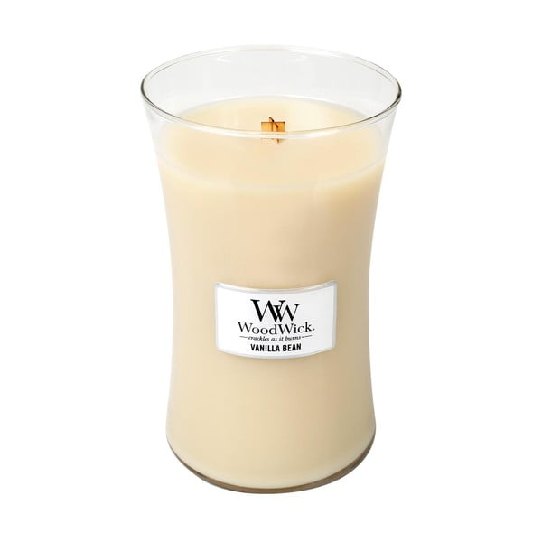 Kvapioji žvakė su geltonosios vanilės aromatu WoodWick, 110 valandų degimo trukmė