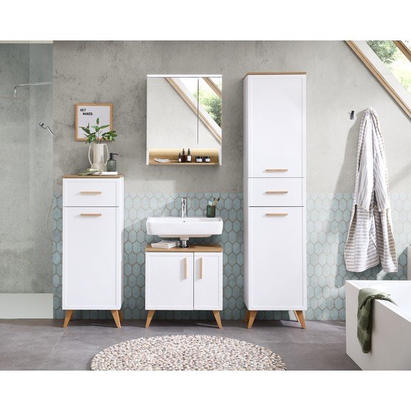 Baltos spalvos vonios daiktadėžė 72x60 cm Quickset 383 – Pelipal-image-4