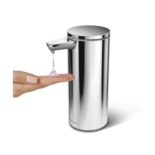 Automatinis muilo dozatorius iš plieno, sidabrinės spalvos, 266 ml - simplehuman-image-1