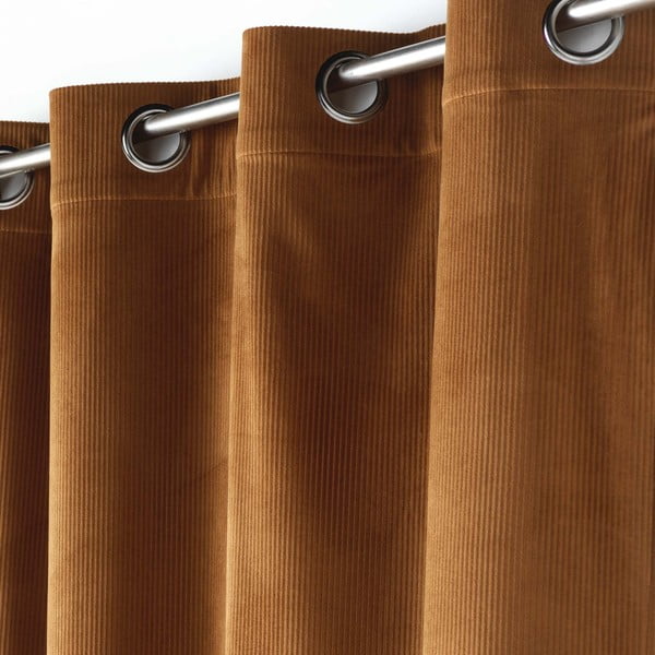 Iš kordinio velveto užuolaida rudos spalvos 140x260 cm Casual – douceur d'intérieur-image-1