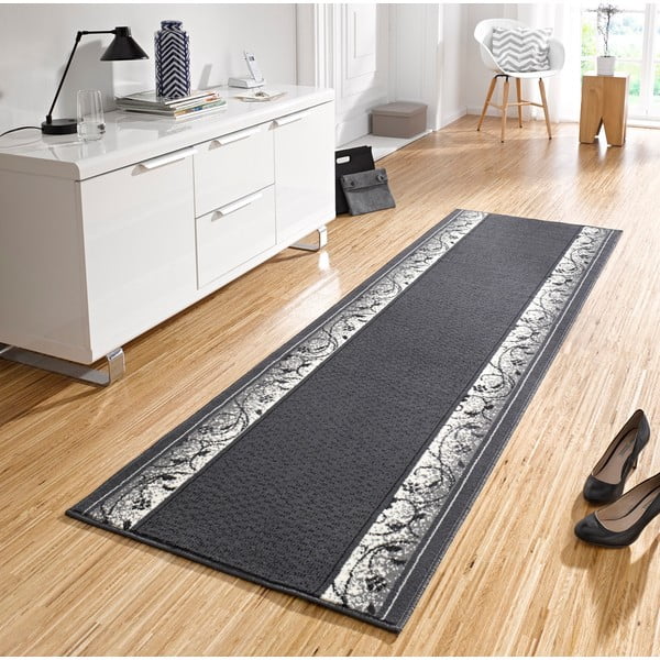 Kilimas "Basic Elegance", 80x450 cm, pilkas-image-1