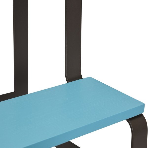 Juodos spalvos/mėlynos spalvos iš ąžuolo masyvo kopėčios Step – Hübsch-image-4
