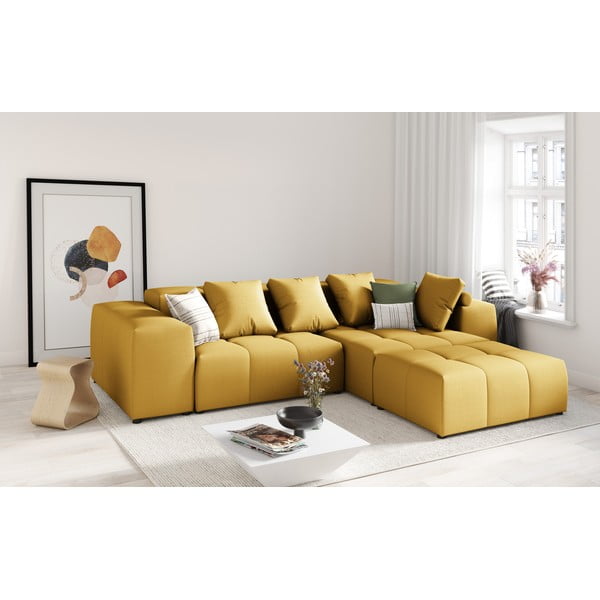 Geltonos spalvos pagalvėlė modulinei sofai Rome - Cosmopolitan Design-image-4