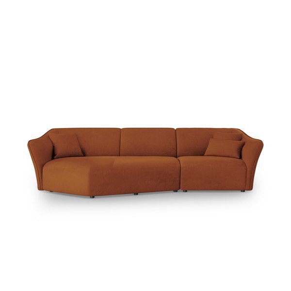 Iš boucle kampinė sofa raudonos plytų spalvos Tokyo – Cosmopolitan Design