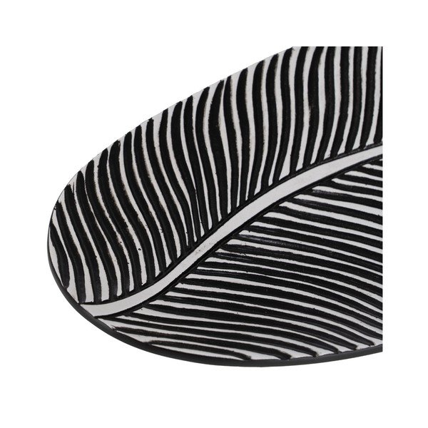 Iš polirezino dekoratyvinis padėklas 16x37 cm B&W – Ixia-image-3