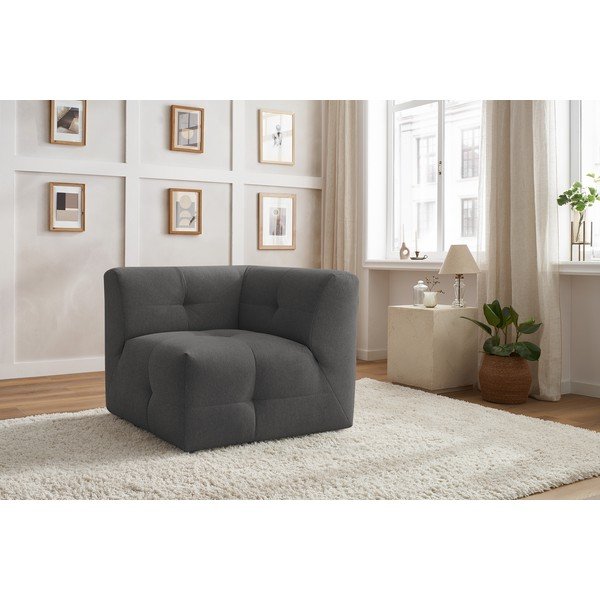 Tamsiai pilkas sofos modulis Kleber - Bobochic Paris-image-4