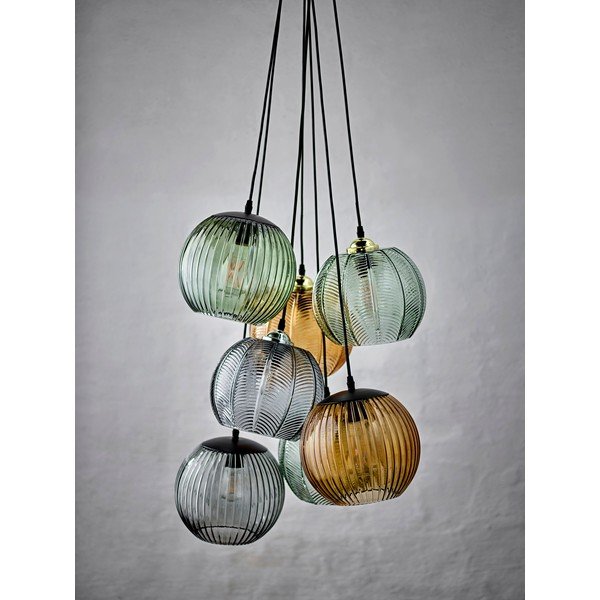 Žalios spalvos iš stiklo kabantis šviestuvas LED ø 23 cm Sybia – Bloomingville-image-2