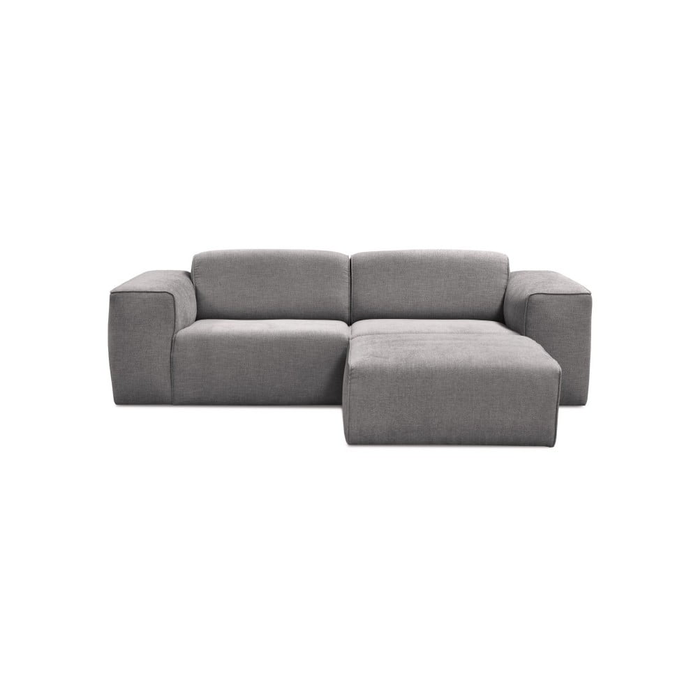Šviesiai pilka trijų vietų sofa su pufu Cosmopolitan Design Phoenix