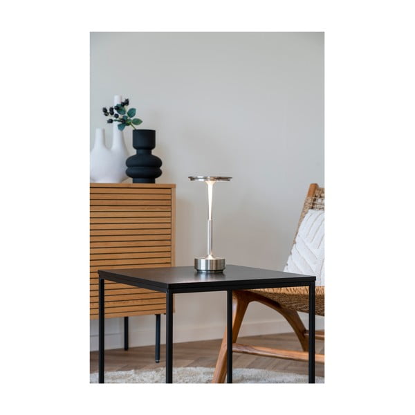 Sidabrinės spalvos stalinis šviestuvas LED (aukštis 28,5 cm) Lyneham – House Nordic-image-3