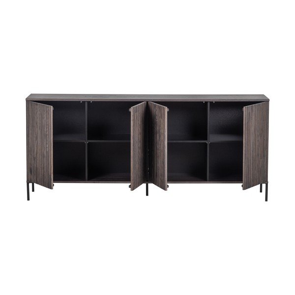 Rudos spalvos šoninė spintelė iš uosio 200x85x44 cm Gravure – WOOOD-image-3