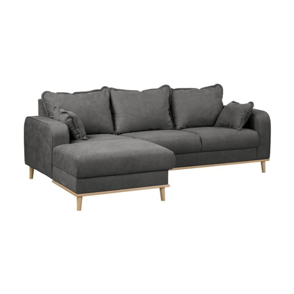 Tamsiai pilka kampinė sofa (kairysis kampas) Beata - Ropez-image-2