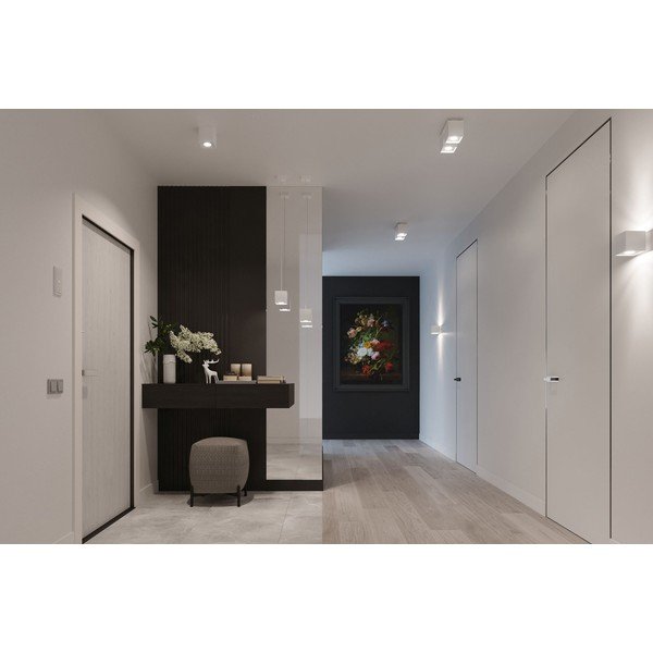 Baltas lubinis šviestuvas Sollux Geo-image-1