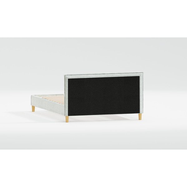 Smėlio spalvos dvigulė lova audiniu dengta su lovos grotelėmis 140x200 cm Tina – Ropez-image-2