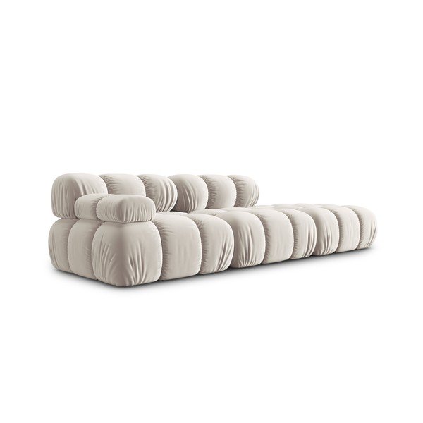 Iš velveto sofa smėlio spalvos 282 cm Bellis – Micadoni -image-3