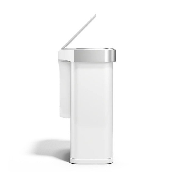 Matinės baltos spalvos iš plieno bekontaktė šiukšliadėžė 58 l Sensor – simplehuman-image-4