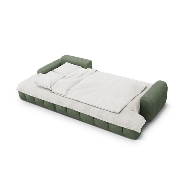 Žalios spalvos sulankstoma/su sandėliavimo vieta kampinė sofa (su kairiuoju kampu/su gultu) Linz – Cosmopolitan Design-image-4