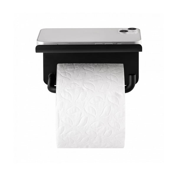 Sieninis iš nerūdijančio plieno laikiklis tualetiniam popieriui juodos spalvos Modo – Blomus-image-2