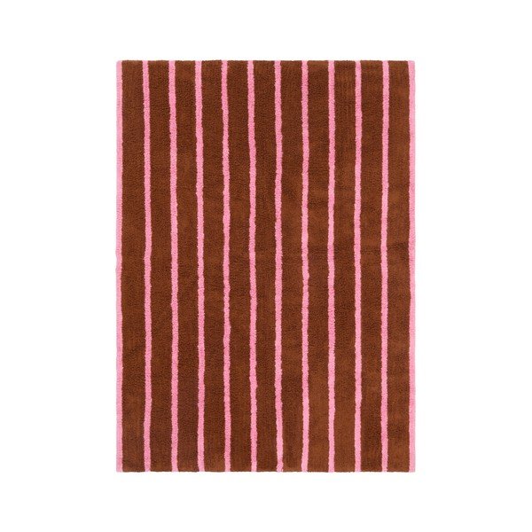 Rožinės spalvos/rudos spalvos iš medvilnės kilimas 80x250 cm Mika – Jotex