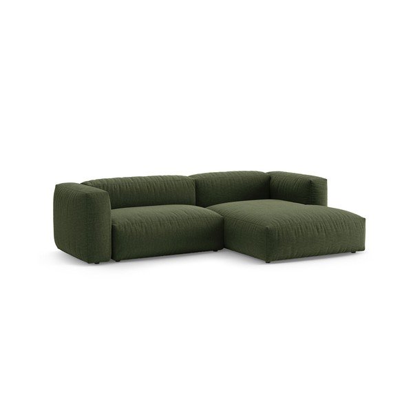 Žalios spalvos sulankstoma modulinė kampinė sofa (su dešiniuoju kampu/su gultu) – Micadoni -image-3