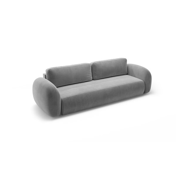 Tamsiai pilkos spalvos iš velveto sulankstoma/su sandėliavimo vieta sofa 262 cm Tonale – Cosmopolitan Design-image-2
