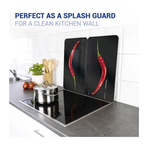 2 stiklinių dangčių rinkinys viryklei Wenko Peperoni, 52 x 30 cm-image-3