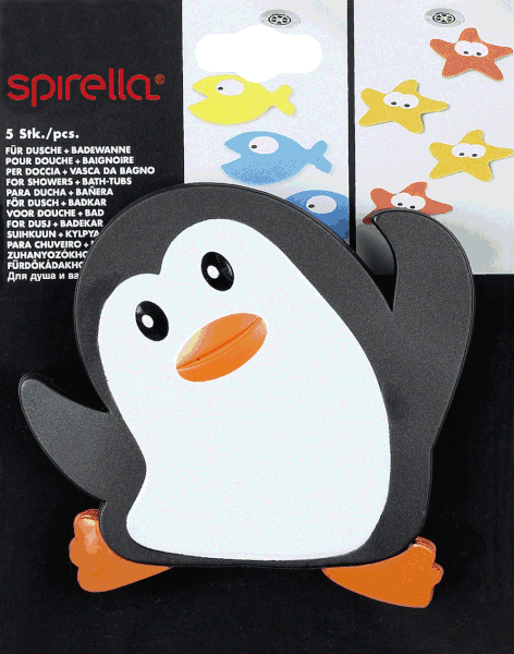Vaikiški neslystantys kilimėliai 5 vnt. vonioms 11x12 cm Pingy – Spirella-image-2