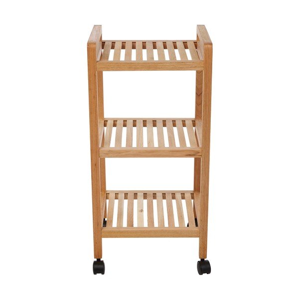 Riešutmedžio spalvos mobili vonios kambario lentyna 35x72 cm Norway - Wenko-image-1