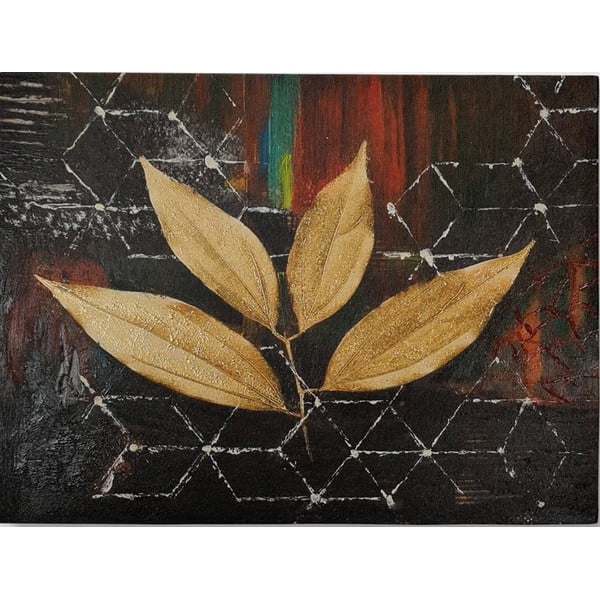 Paveikslas tapyba rankomis (tapyba) 100x70 cm Leaf – Wallity