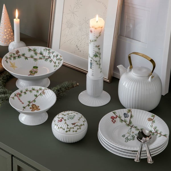 Sriubos iš porceliano  lėkštė baltos spalvos su Kalėdų motyvu ø 21 cm Hammershøi Christmas – Kähler Design-image-3