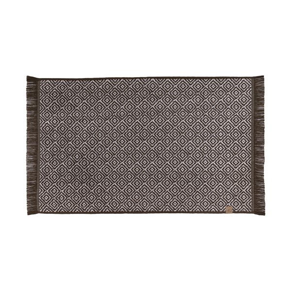 Tamsiai rudos spalvos iš tekstilės vonios kilimėlis 50x80 cm Morocco – Mette Ditmer Denmark