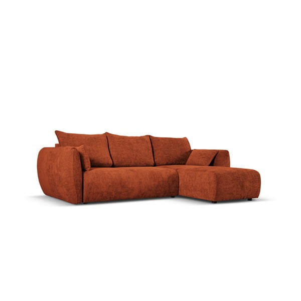 Kampinė sofa oranžinės spalvos (su dešiniuoju kampu) Matera – Cosmopolitan Design-image-3